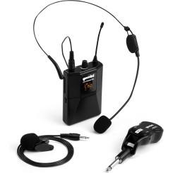 Gemini GMU-HSL100 - UHF Wireless Microphone System – Dual Lavalier & Headset Mics 