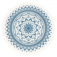 Meinl MMR1NB - Meditation Rug, Floral Design, Navy Blue 