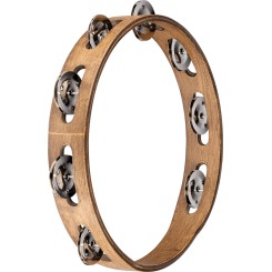 Meinl TA1WB - 10" Traditional Wood Series Tambourine, Single Row