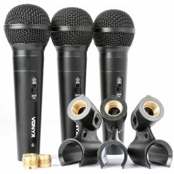 VONYX VX1800S - Dynamic Microphone Set, 3 Microphones with Case