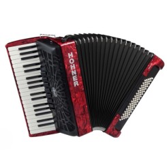 Hohner BRAVO III 80 - Red Piano Accordion with Bag